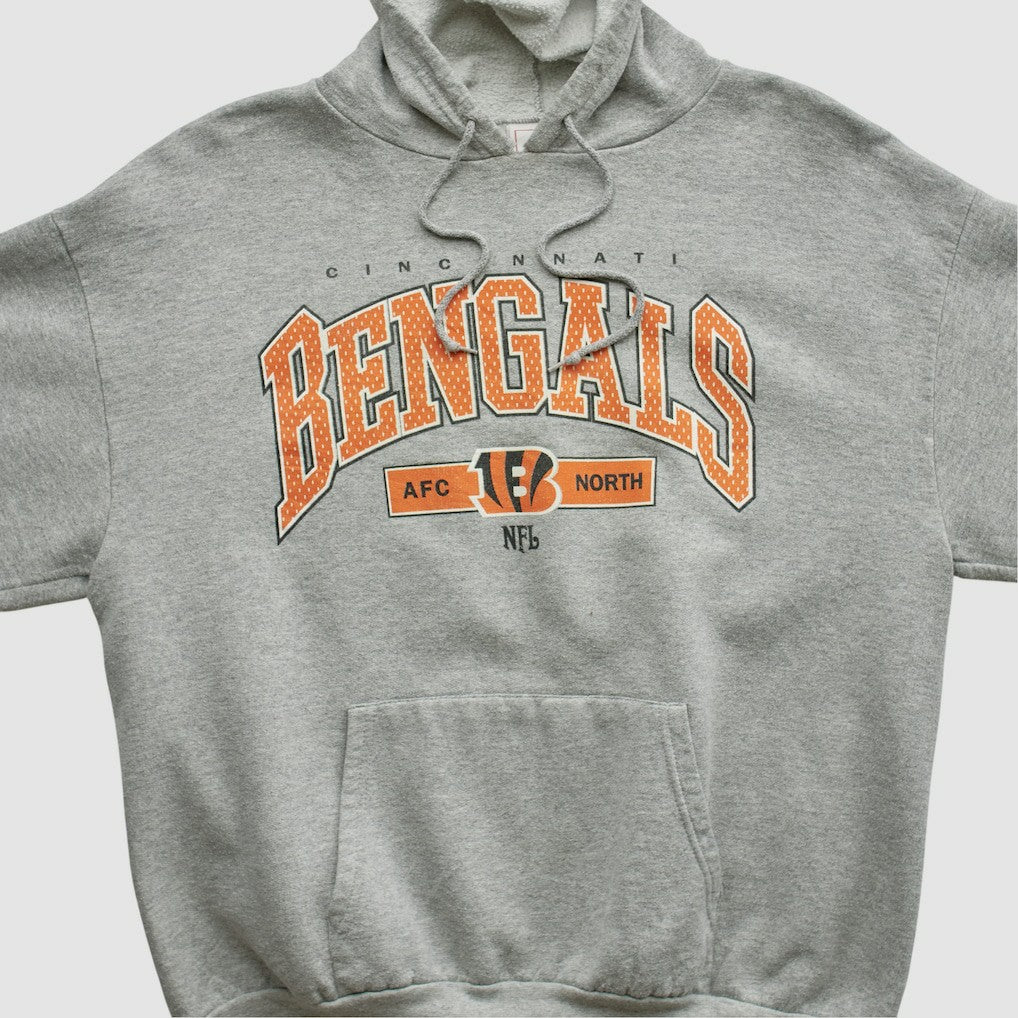 Cincinnati Bengals NFL 2000s Hooded Pullover Sweatshirt - Heather Gray Vintage sale