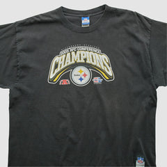 Pittsburgh Steelers Reebok 2005 T-shirt - Black Vintage for sale