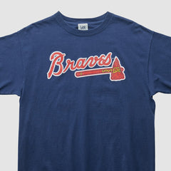 Atlanta Braves Lee Sport 2000s T-shirt - Navy Vintage
