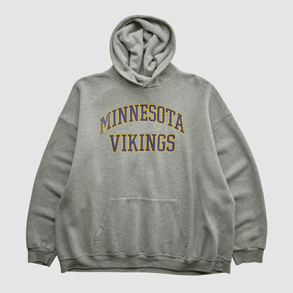 Minnesota Vikings NFL 2000s Hooded Pullover Sweatshirt - Heather Gray Vintage discount