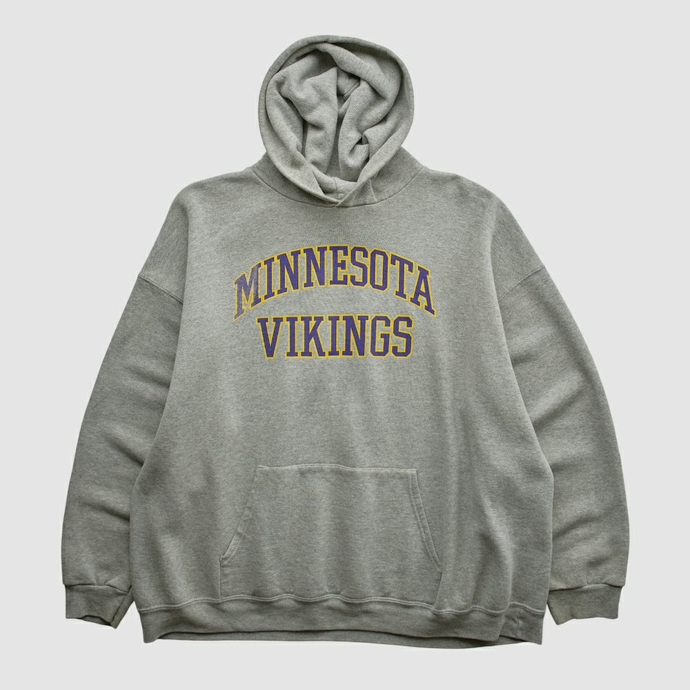 Minnesota Vikings NFL 2000s Hooded Pullover Sweatshirt - Heather Gray Vintage discount