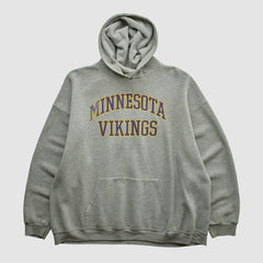 Minnesota Vikings NFL 2000s Hooded Pullover Sweatshirt - Heather Gray Vintage discount