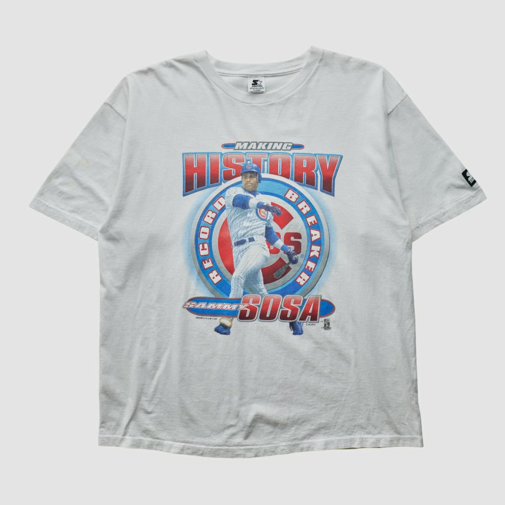 Sammy Sosa Starter 1998 T-shirt - White Vintage