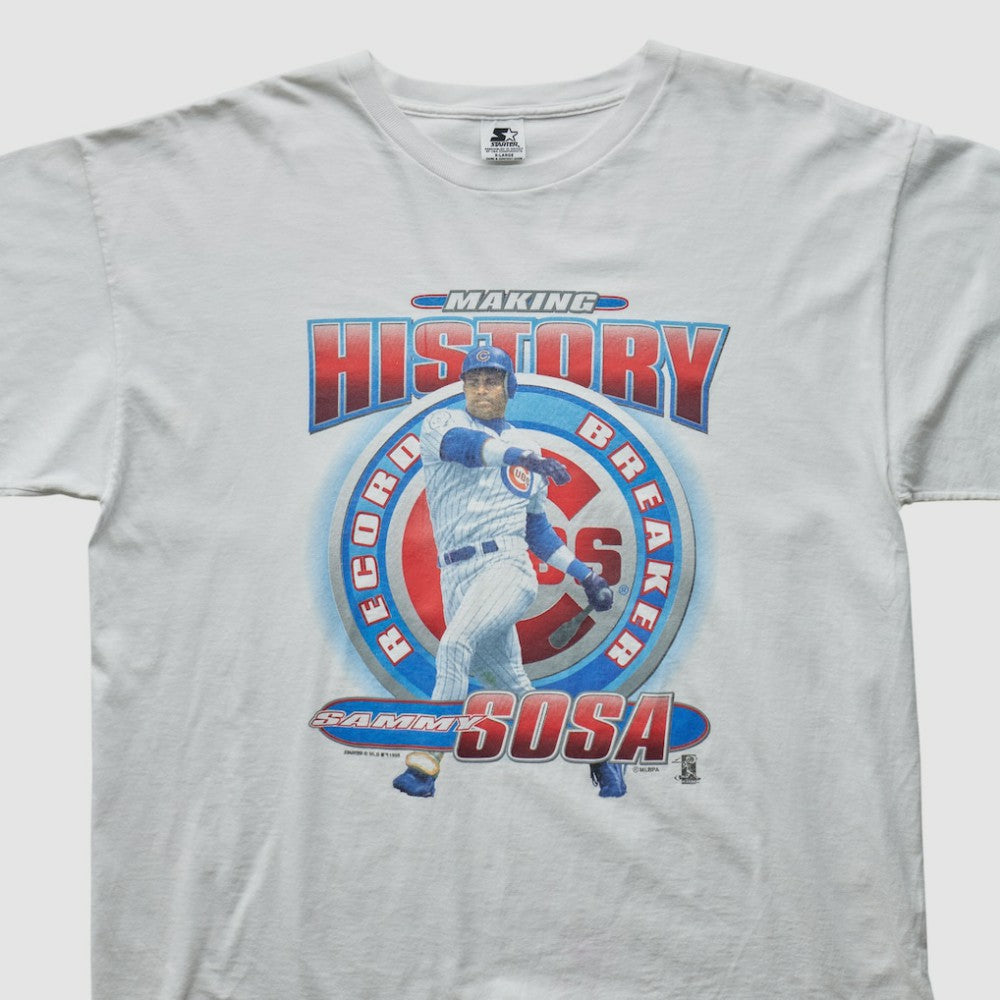Sammy Sosa Starter 1998 T-shirt - White Vintage