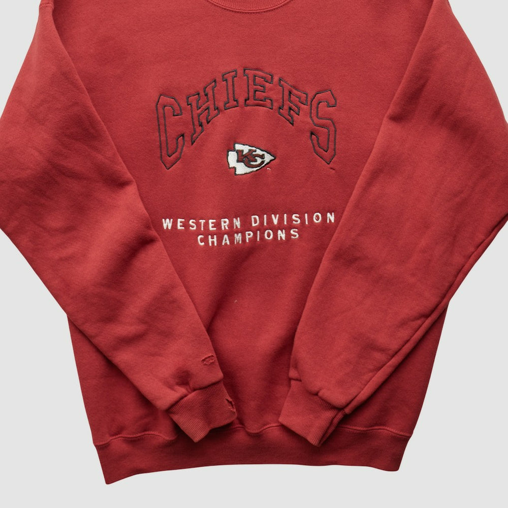 Kansas City Chiefs Lee Apparel 90s Pullover Sweatshirt - Red Vintage cheap