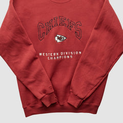 Kansas City Chiefs Lee Apparel 90s Pullover Sweatshirt - Red Vintage cheap