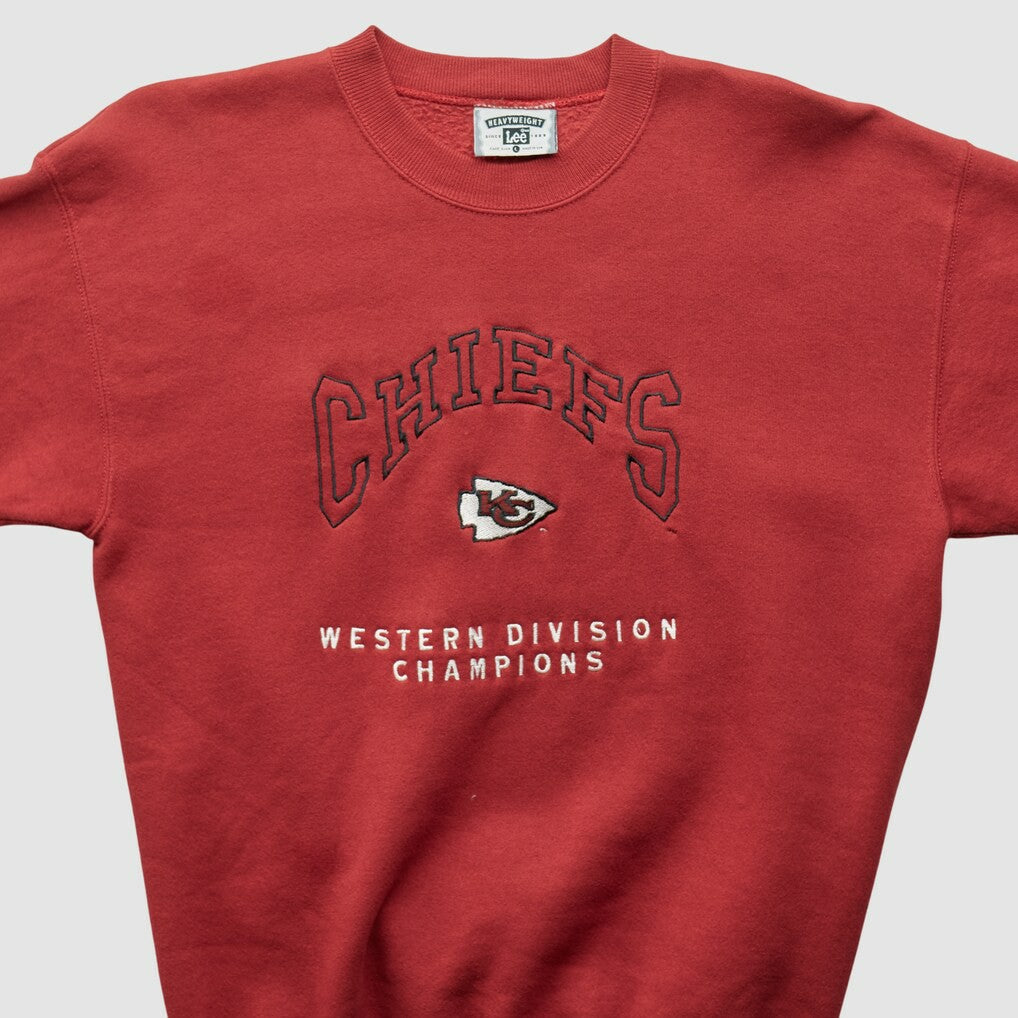 Kansas City Chiefs Lee Apparel 90s Pullover Sweatshirt - Red Vintage cheap