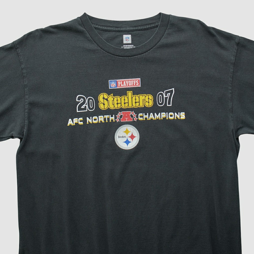 Pittsburgh Steelers NFL 2007 Long Sleeve T-shirt - Black Vintage discount