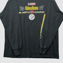 Pittsburgh Steelers NFL 2007 Long Sleeve T-shirt - Black Vintage discount
