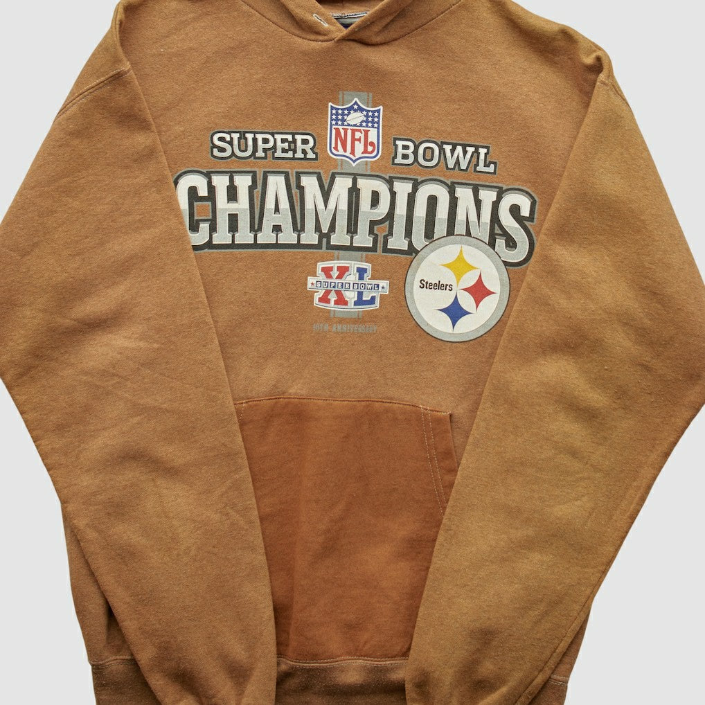 Super Bowl XL Reebok 2006 Hooded Pullover Sweatshirt - Clay Vintage outlet