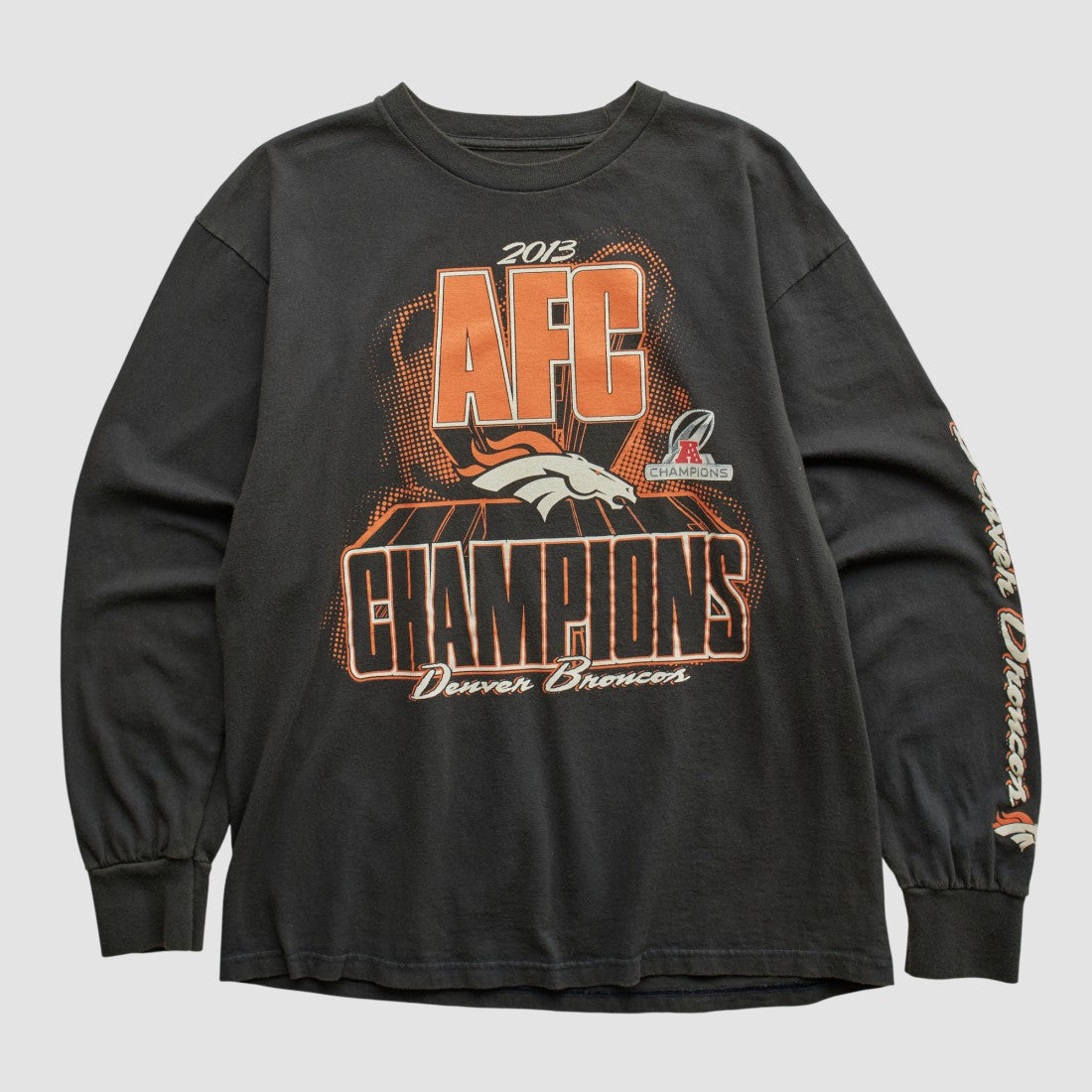 Denver Broncos NFL 2013 Long Sleeve T-shirt - Black Vintage outlet