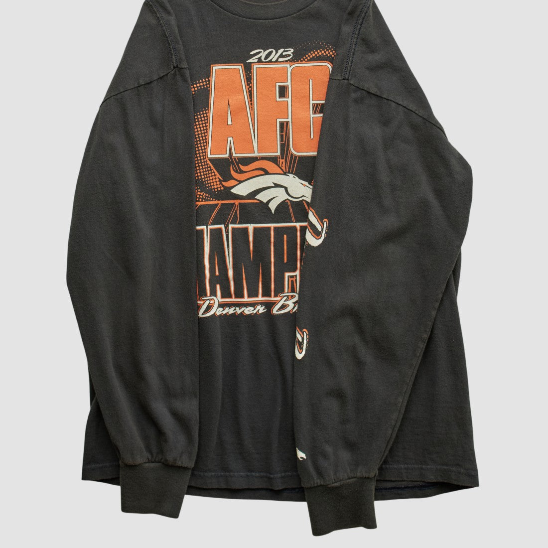 Denver Broncos NFL 2013 Long Sleeve T-shirt - Black Vintage outlet