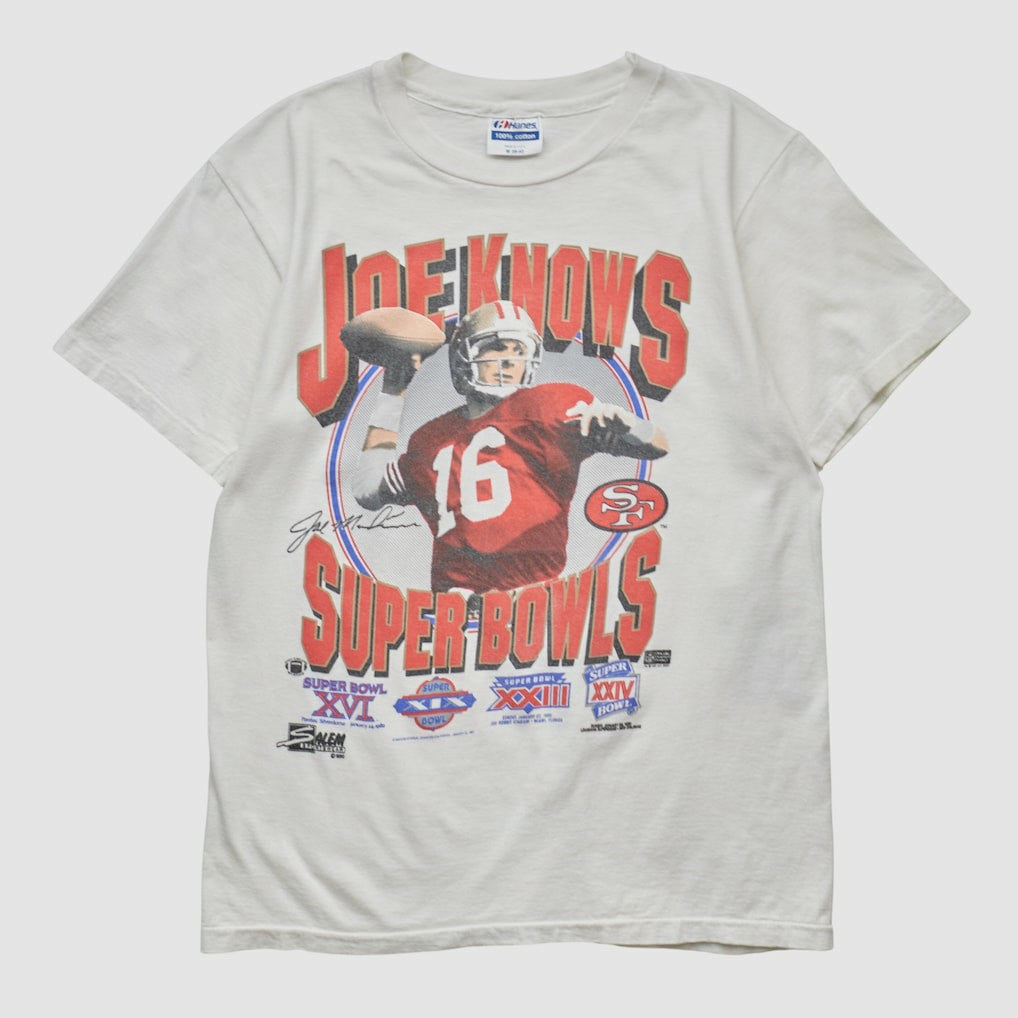 San Francisco 49ers Hanes 90s T-shirt - White Vintage sale