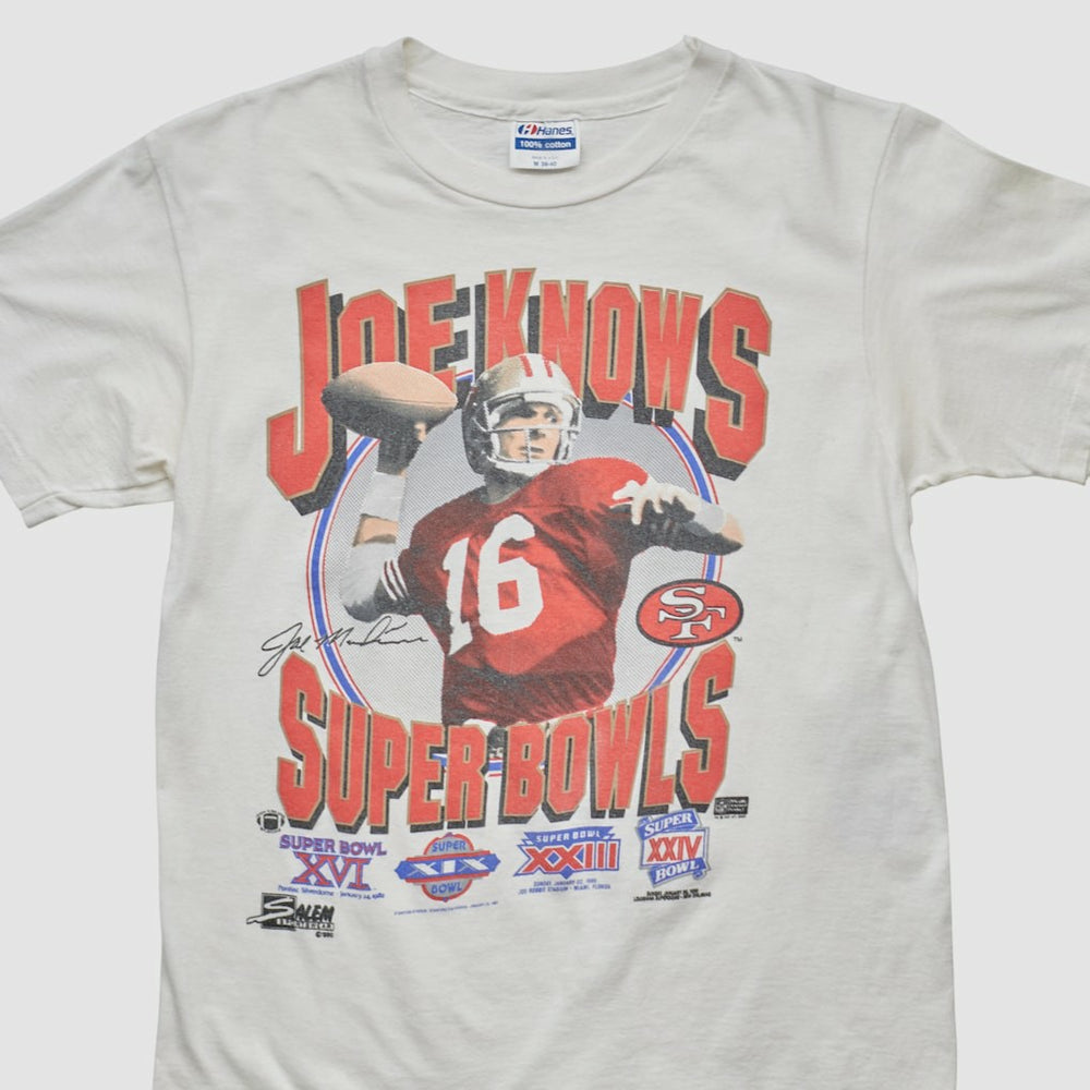 San Francisco 49ers Hanes 90s T-shirt - White Vintage sale
