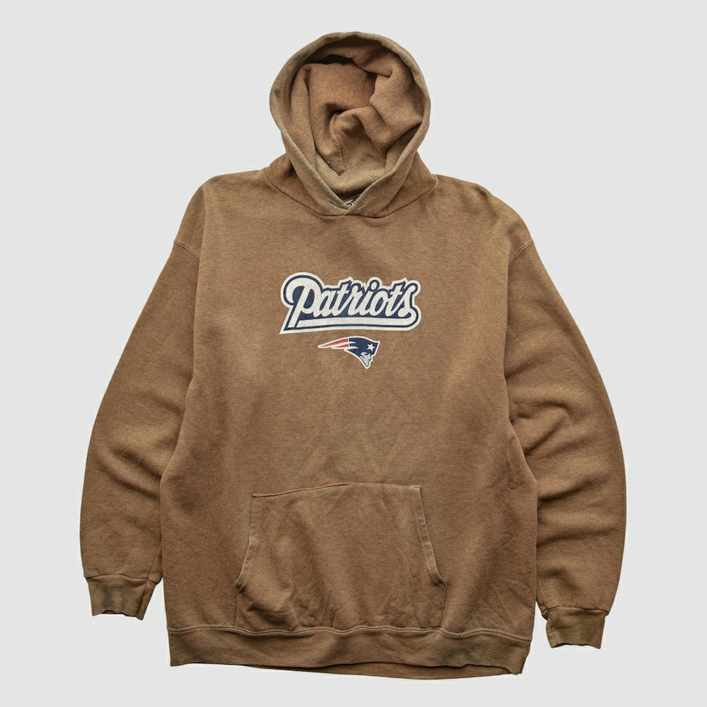 New England Patriots NFL 2000s Hooded Pullover Sweatshirt - Clay Vintage on sale