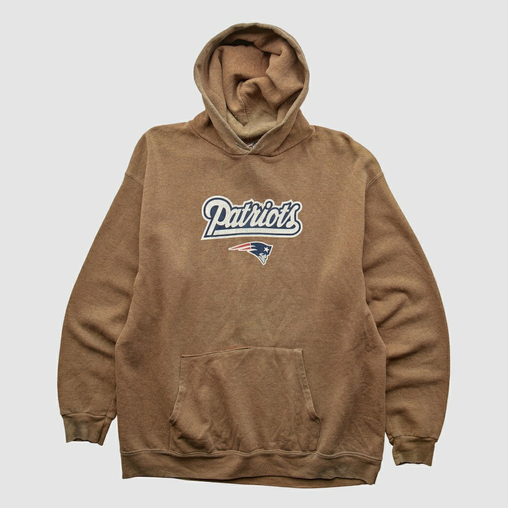New England Patriots NFL 2000s Hooded Pullover Sweatshirt - Clay Vintage on sale