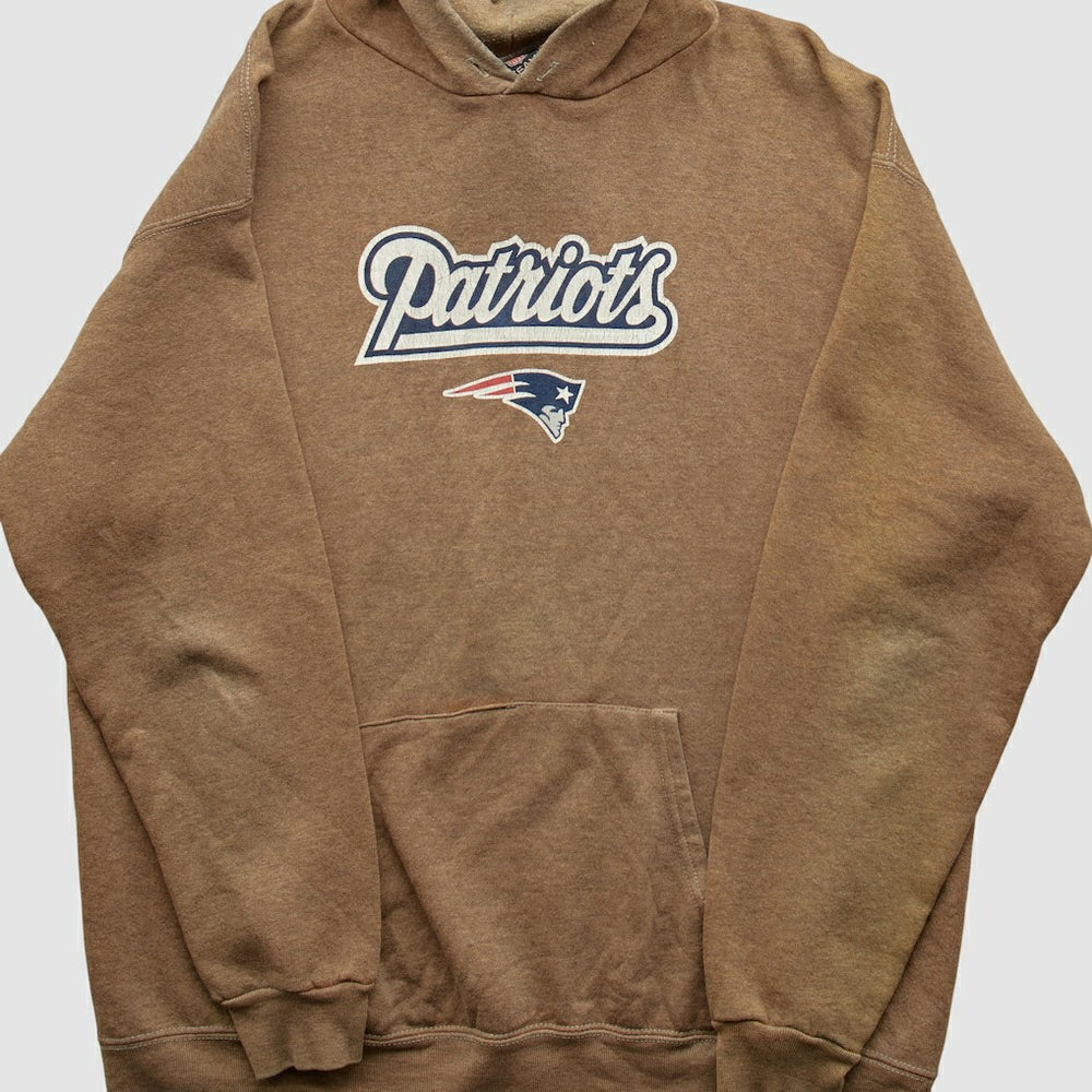 New England Patriots NFL 2000s Hooded Pullover Sweatshirt - Clay Vintage on sale