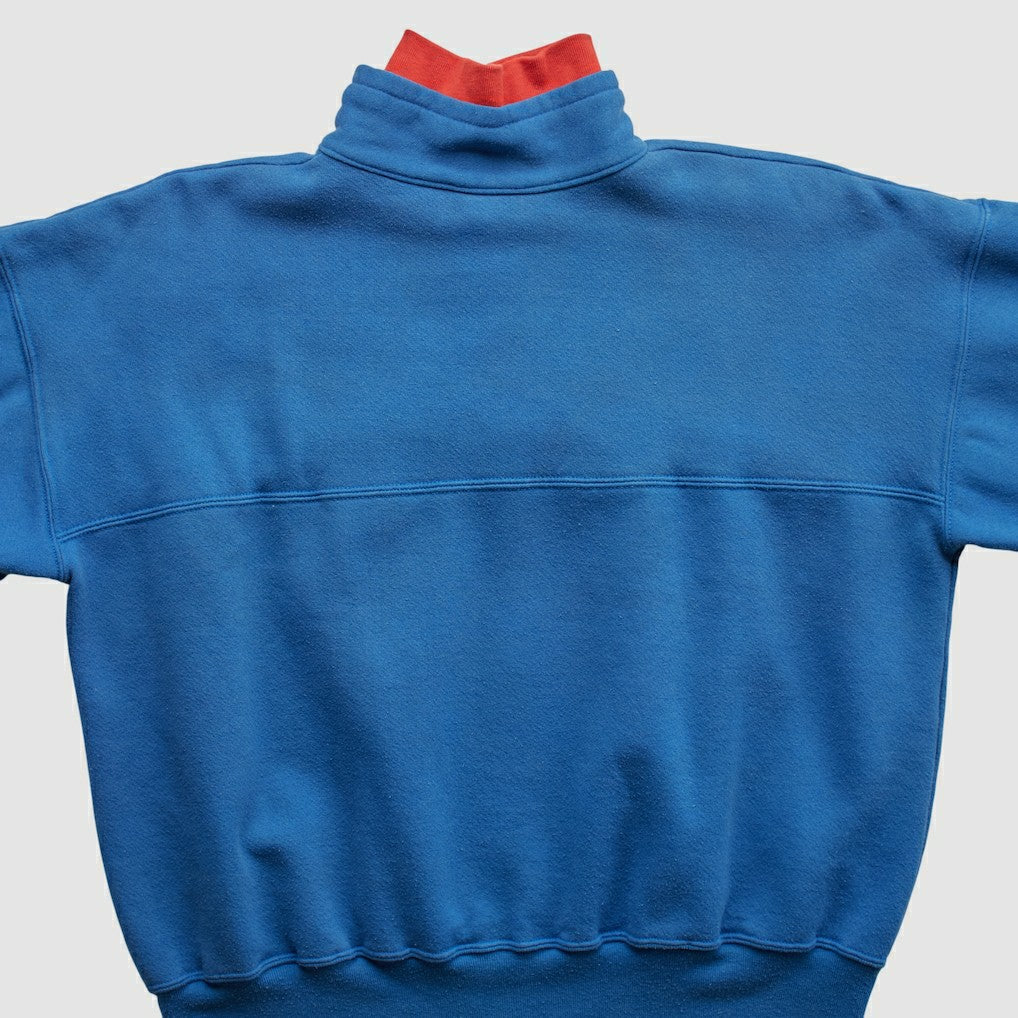 New England Patriots Dodger 90s 1/4 Zip Sweatshirt - Blue Vintage discount