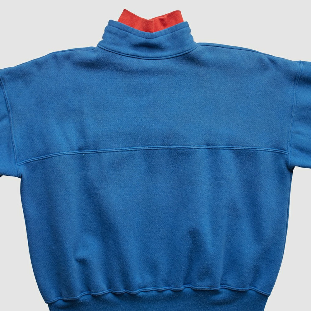 New England Patriots Dodger 90s 1/4 Zip Sweatshirt - Blue Vintage discount