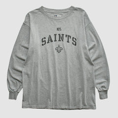 New Orleans Saints NFL Long Sleeve T-shirt - Heather Gray Vintage for sale