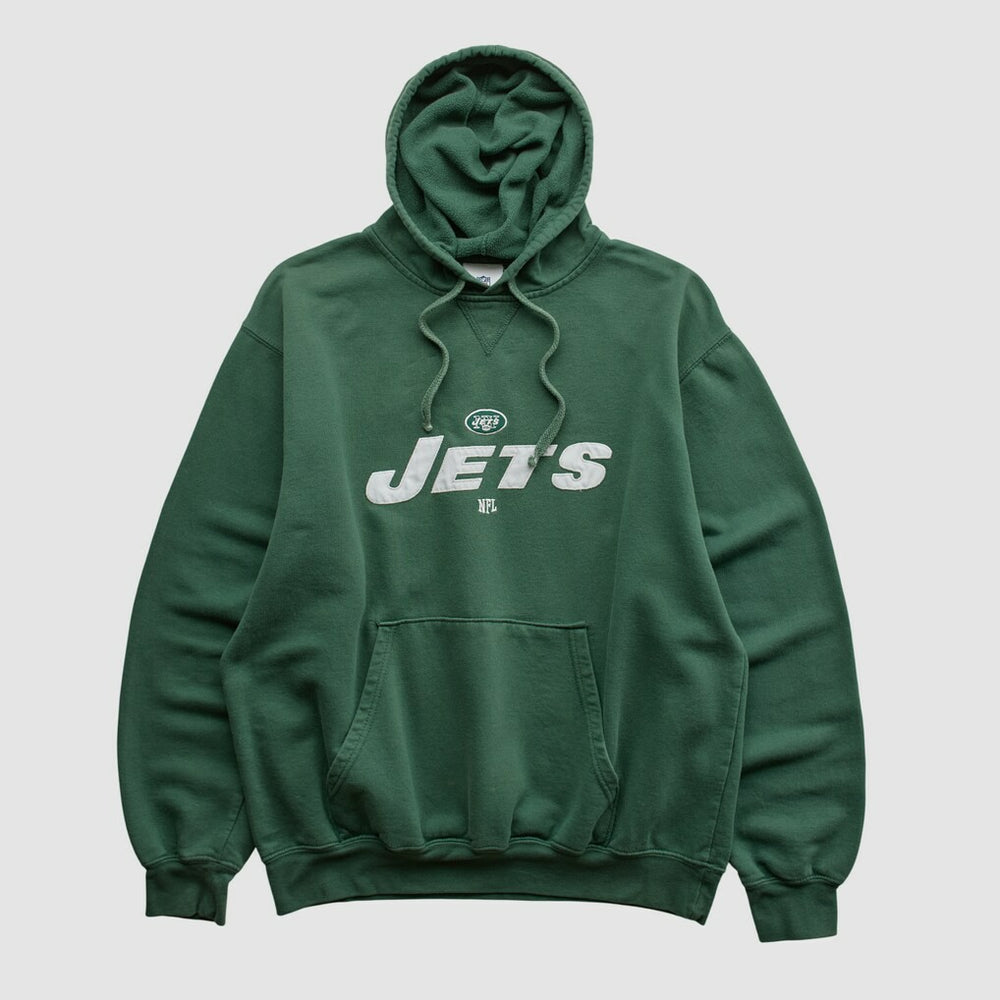 New York Jets NFL 2000s Hooded Pullover Sweatshirt - Green Vintage online