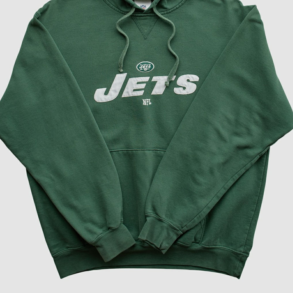 New York Jets NFL 2000s Hooded Pullover Sweatshirt - Green Vintage online