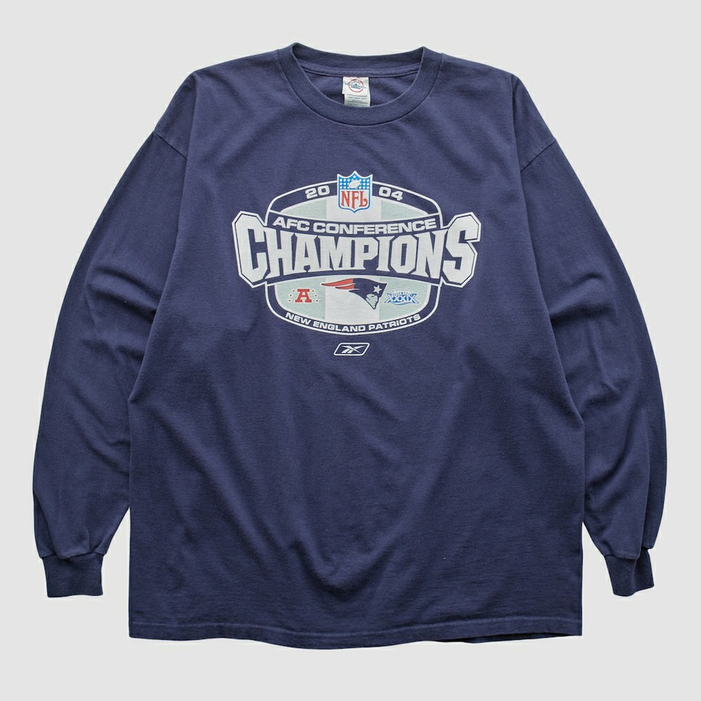 New England Patriots Delta 2004 Long Sleeve T-shirt - Navy Vintage discount