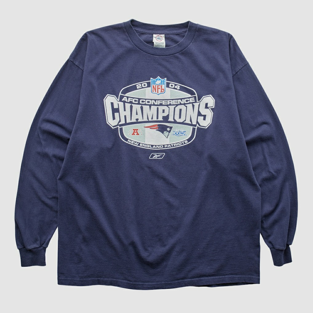 New England Patriots Delta 2004 Long Sleeve T-shirt - Navy Vintage discount