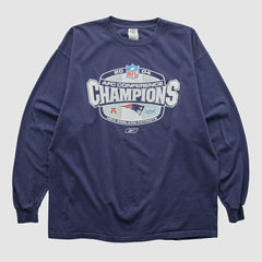 New England Patriots Delta 2004 Long Sleeve T-shirt - Navy Vintage discount