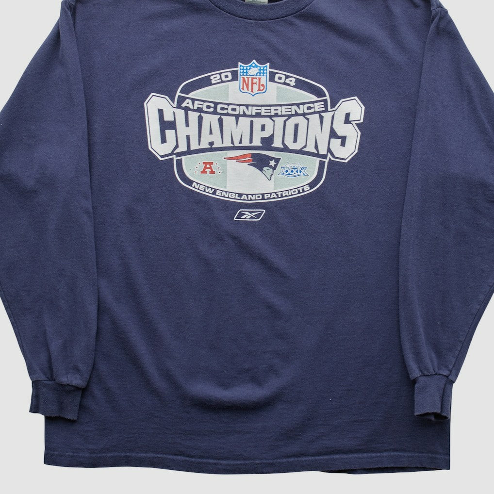 New England Patriots Delta 2004 Long Sleeve T-shirt - Navy Vintage discount