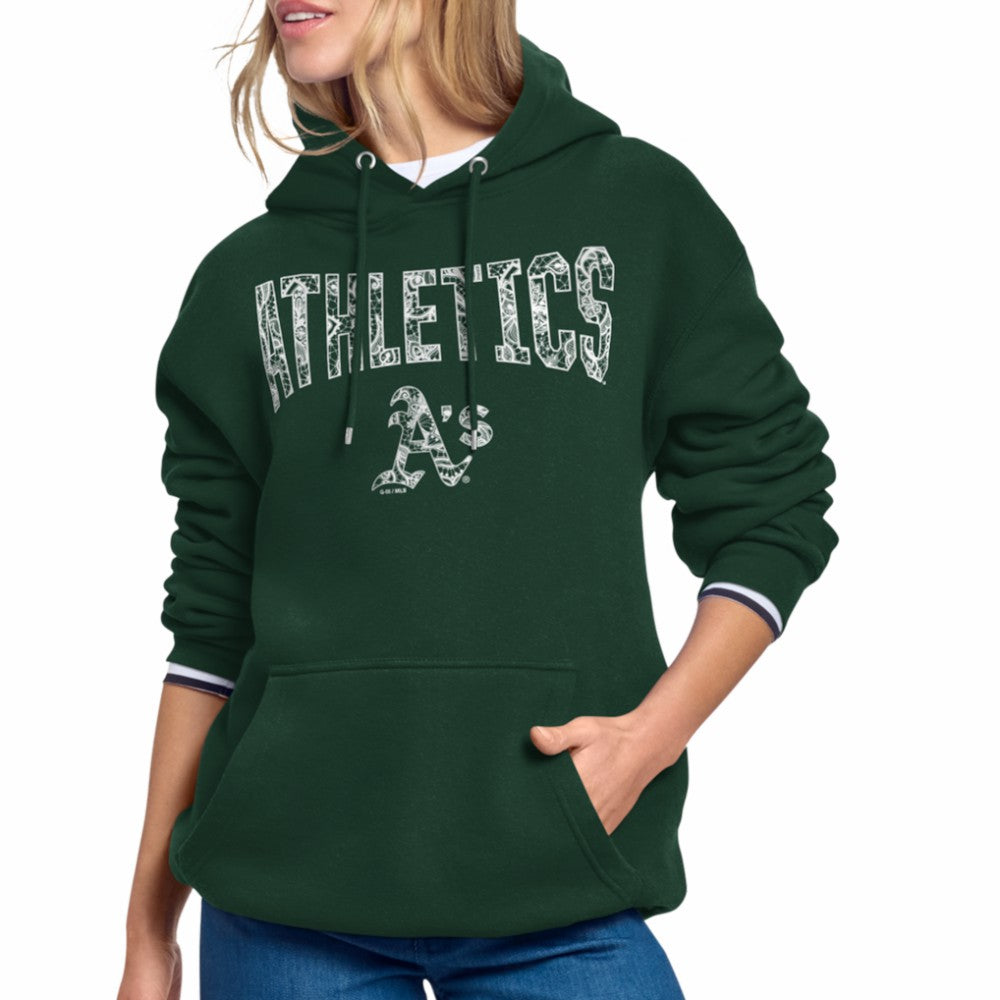 Athletics Starter Women's Lace Team Lockup Fleece Hoodie - Green