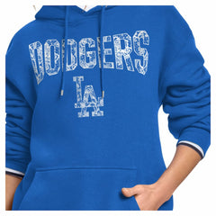 Los Angeles Dodgers Starter Women's Lace Team Lockup Fleece Hoodie - Royal
