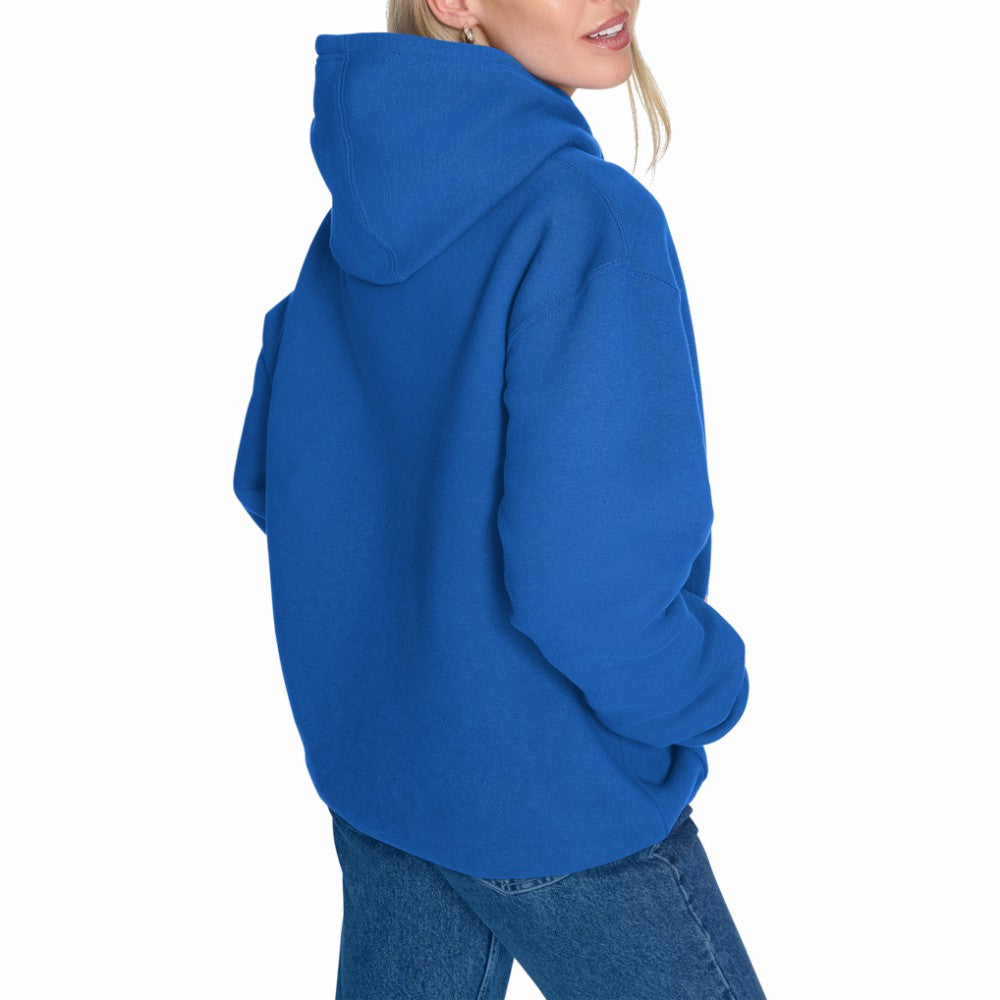 Toronto Blue Jays Starter Women's Lace Team Lockup Fleece Hoodie - Royal