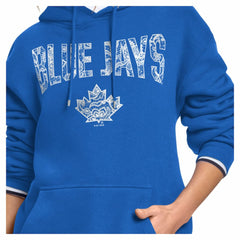 Toronto Blue Jays Starter Women's Lace Team Lockup Fleece Hoodie - Royal