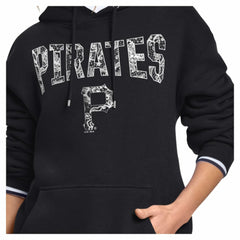 Pittsburgh Pirates Starter Women's Lace Team Lockup Fleece Hoodie - Black