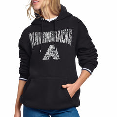 Arizona Diamondbacks Starter Women's Lace Team Lockup Fleece Hoodie - Black