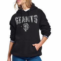 San Francisco Giants Starter Women's Lace Team Lockup Fleece Hoodie - Black