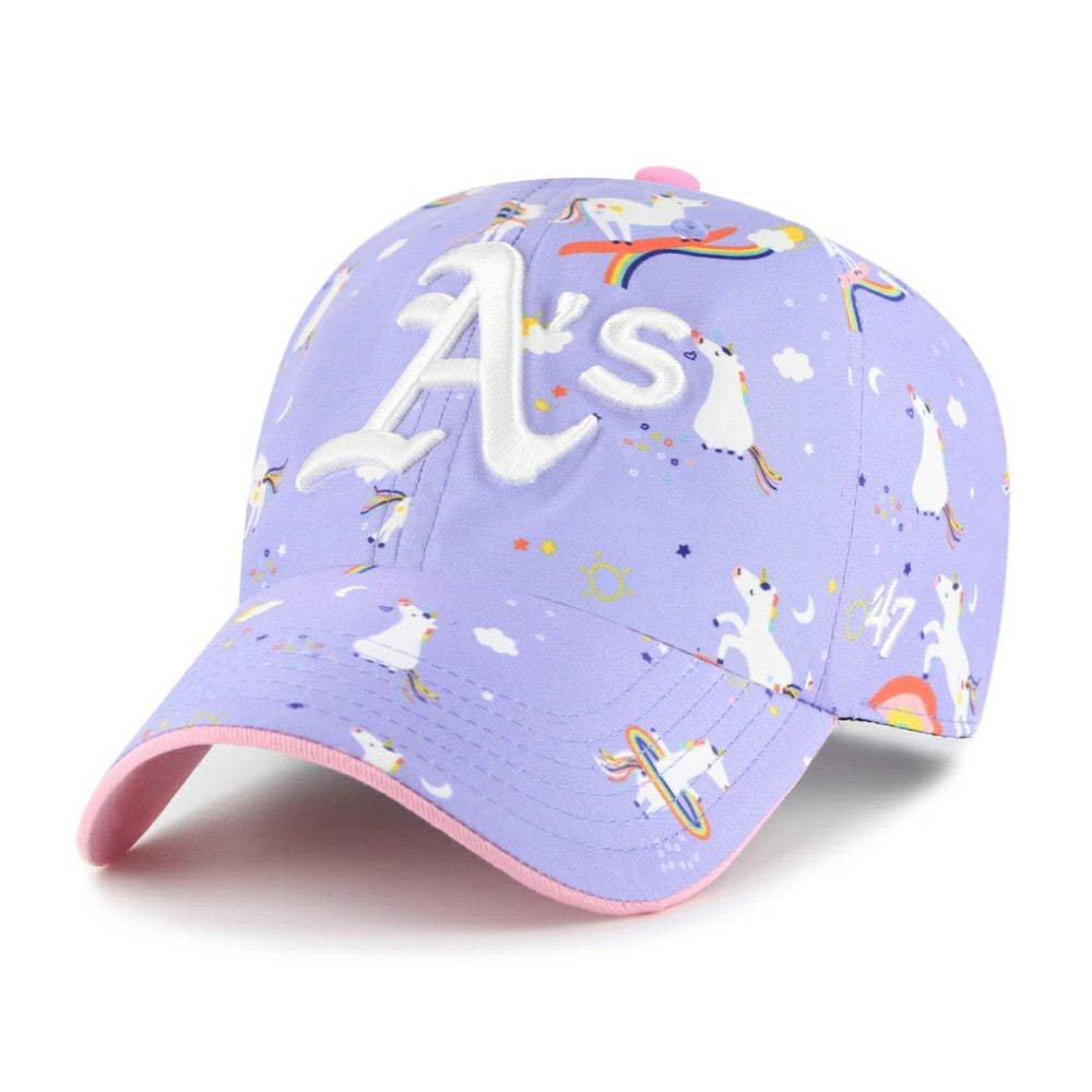 Athletics Girls Youth Unicorn Clean Up Adjustable Hat - Lavender | 47 brand
