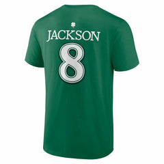 Lamar Jackson Baltimore Ravens St. Patrick's Day Icon Name & Number T-Shirt - Green online
