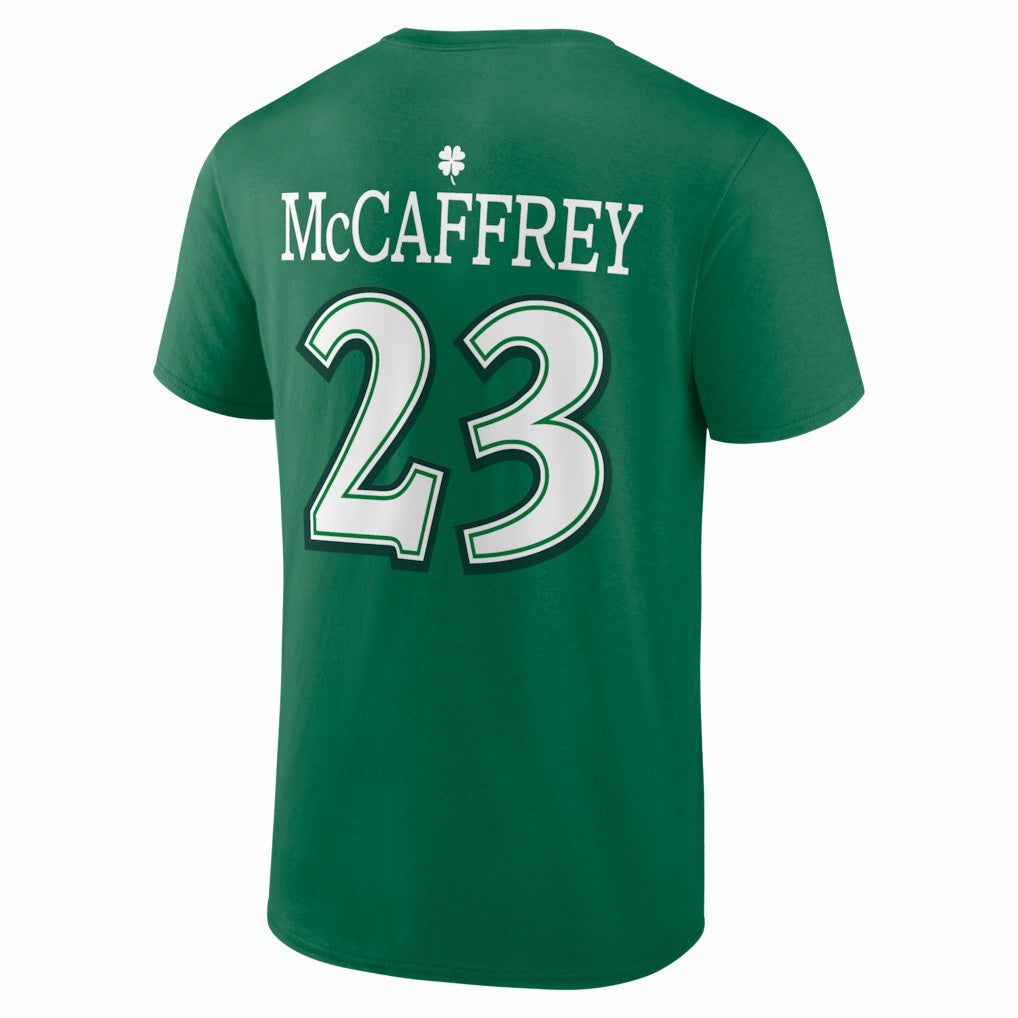 Christian McCaffrey San Francisco 49ers St. Patrick's Day Icon Name & Number T-Shirt - Green discount