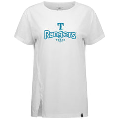 Texas Rangers Levelwear Women's Blue Haven Influx Cornerstone T-Shirt - White
