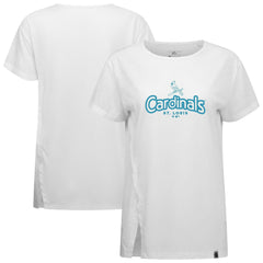 St. Louis Cardinals Levelwear Women's Blue Haven Influx Cornerstone T-Shirt - White