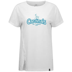 St. Louis Cardinals Levelwear Women's Blue Haven Influx Cornerstone T-Shirt - White