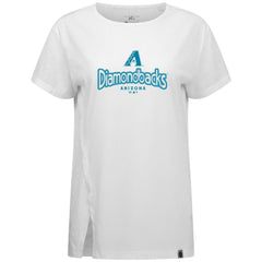 Arizona Diamondbacks Levelwear Women's Blue Haven Influx Cornerstone T-Shirt - White