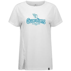 Cleveland Guardians Levelwear Women's Blue Haven Influx Cornerstone T-Shirt - White