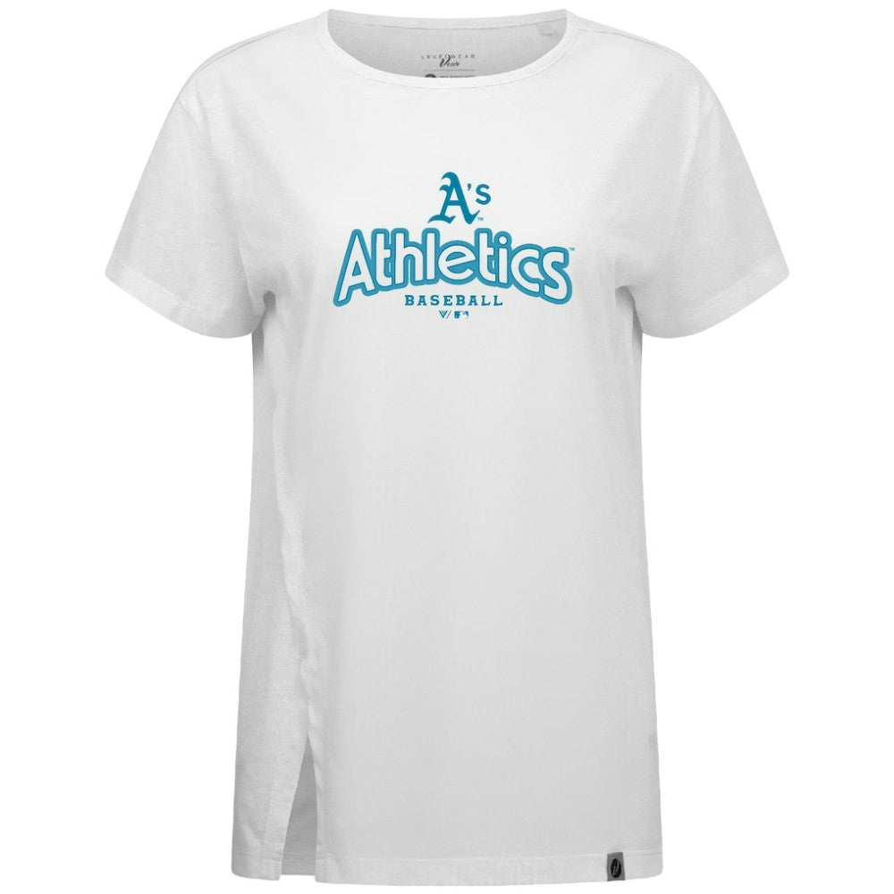 Athletics Levelwear Women's Blue Haven Influx Cornerstone T-Shirt - White