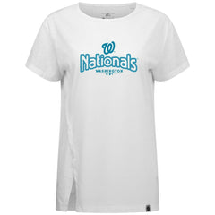 Washington Nationals Levelwear Women's Blue Haven Influx Cornerstone T-Shirt - White