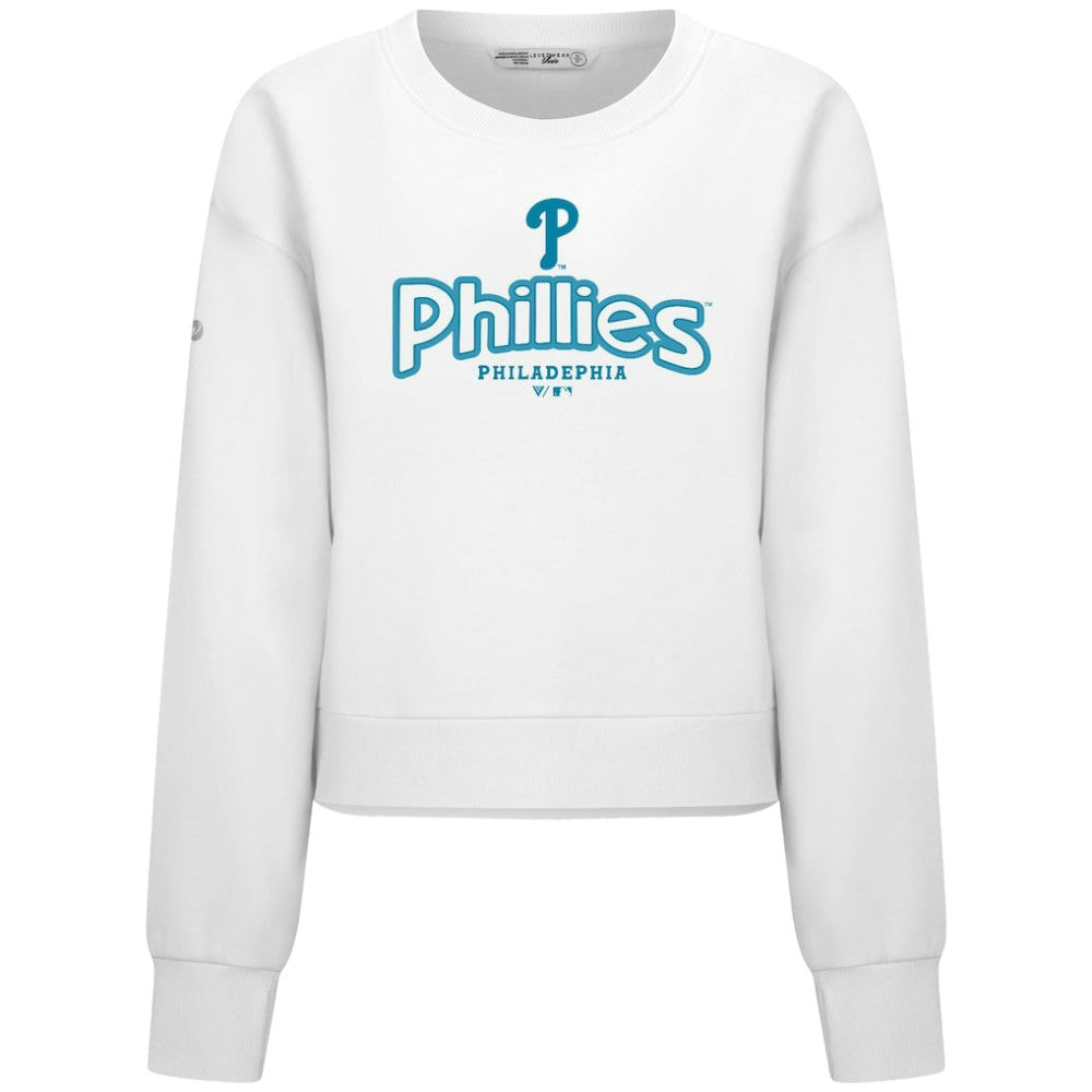 Philadelphia Phillies Levelwear Women's Judd Cornerstone Cropped Sweatshirt - White