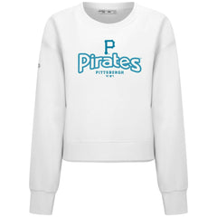 Pittsburgh Pirates Levelwear Women's Judd Cornerstone Cropped Sweatshirt - White