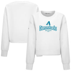 Arizona Diamondbacks Levelwear Women's Judd Cornerstone Cropped Sweatshirt - White